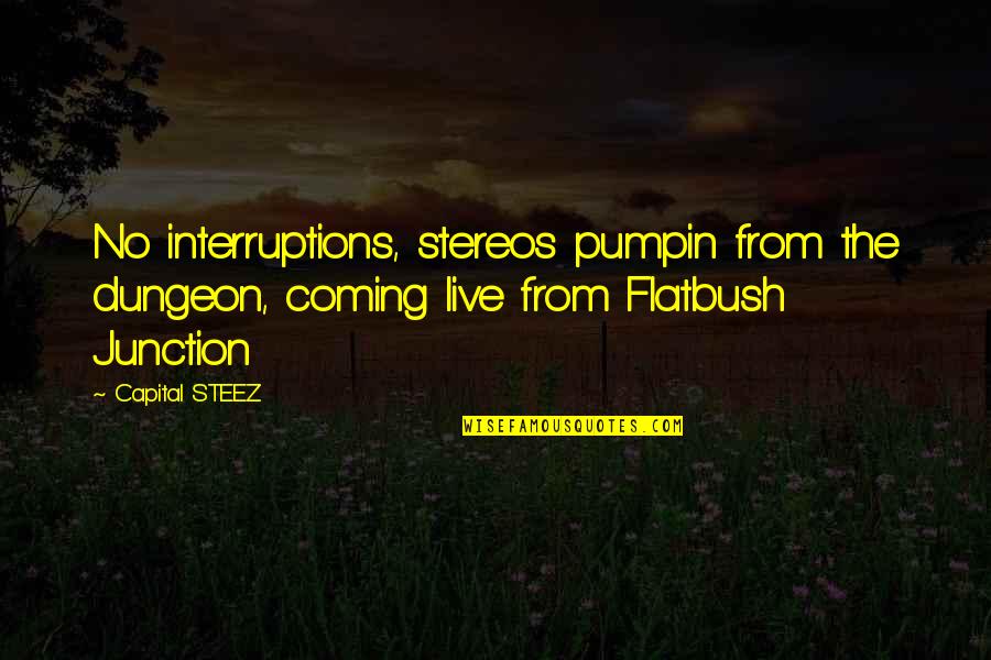 Seefisch L Quotes By Capital STEEZ: No interruptions, stereos pumpin from the dungeon, coming Seefisch L Quotes By Capital STEEZ: No interruptions, stereos pumpin from the dungeon, coming