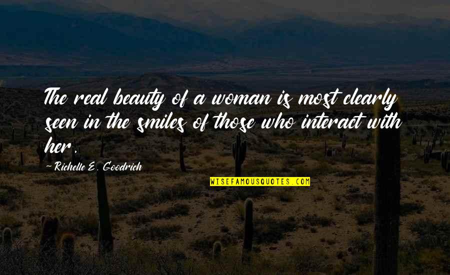 Seeing Beauty Quotes By Richelle E. Goodrich: The real beauty of a woman is most Seeing Beauty Quotes By Richelle E. Goodrich: The real beauty of a woman is most