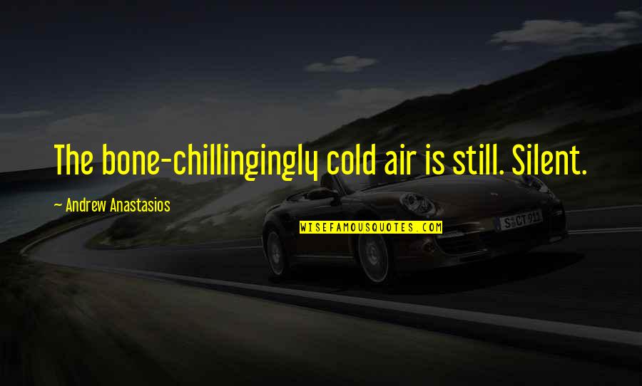 Seeing The Bright Side Quotes By Andrew Anastasios: The bone-chillingingly cold air is still. Silent.
