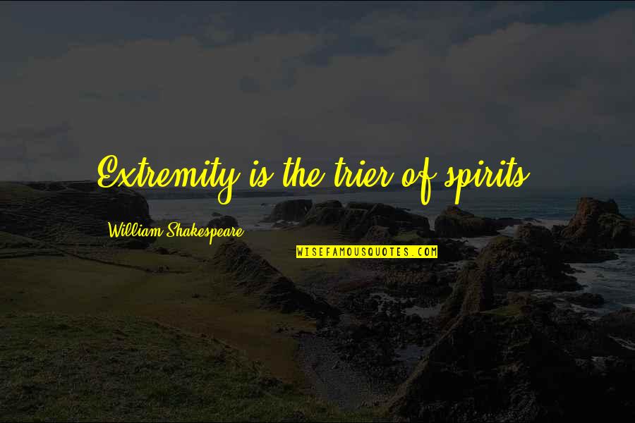 Seeing The Person You Love With Someone Else Quotes By William Shakespeare: Extremity is the trier of spirits.