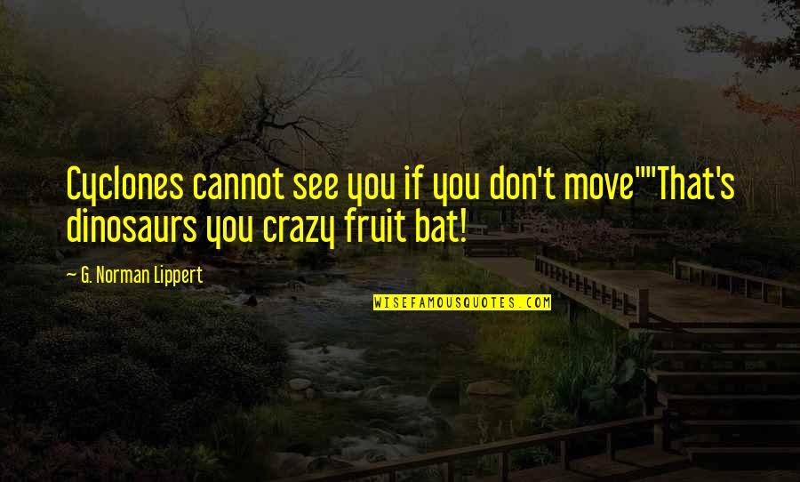 Seeking Knowledge Quran Quotes By G. Norman Lippert: Cyclones cannot see you if you don't move""That's