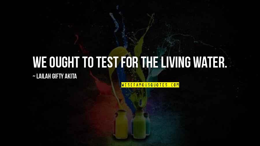 Seeking Self Quotes By Lailah Gifty Akita: We ought to test for the living water. Seeking Self Quotes By Lailah Gifty Akita: We ought to test for the living water.