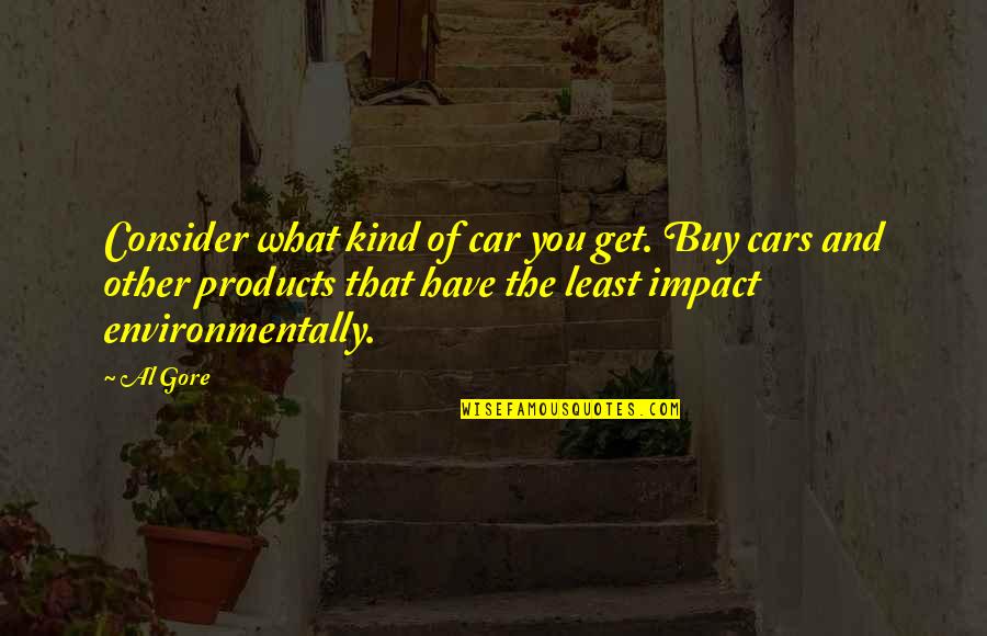 Seemannia Quotes By Al Gore: Consider what kind of car you get. Buy