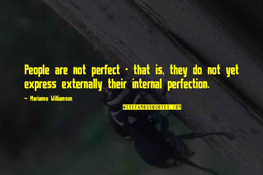 Seeps Plumbing Quotes By Marianne Williamson: People are not perfect - that is, they