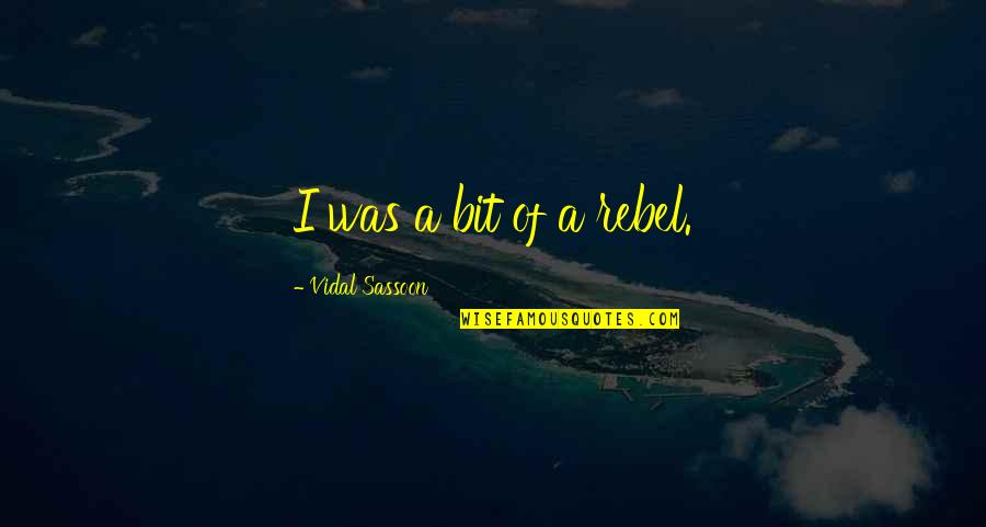 Seglink Quotes By Vidal Sassoon: I was a bit of a rebel.