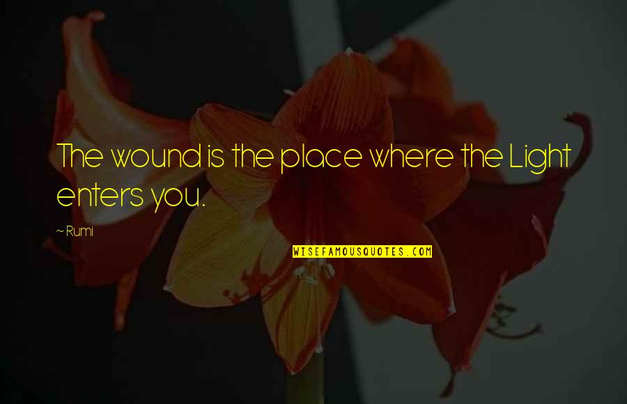 Segreti Pharmacy Quotes By Rumi: The wound is the place where the Light