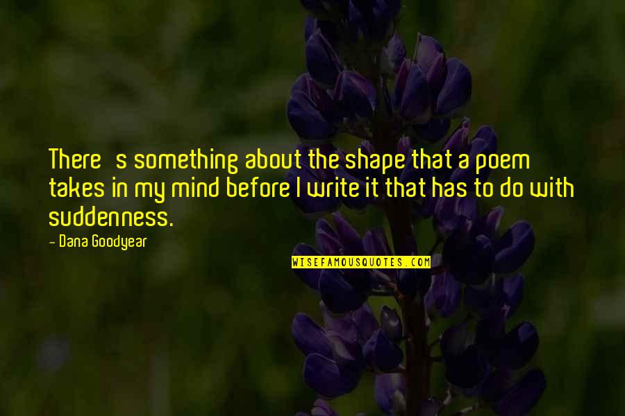 Seguir Instrucciones Quotes By Dana Goodyear: There's something about the shape that a poem