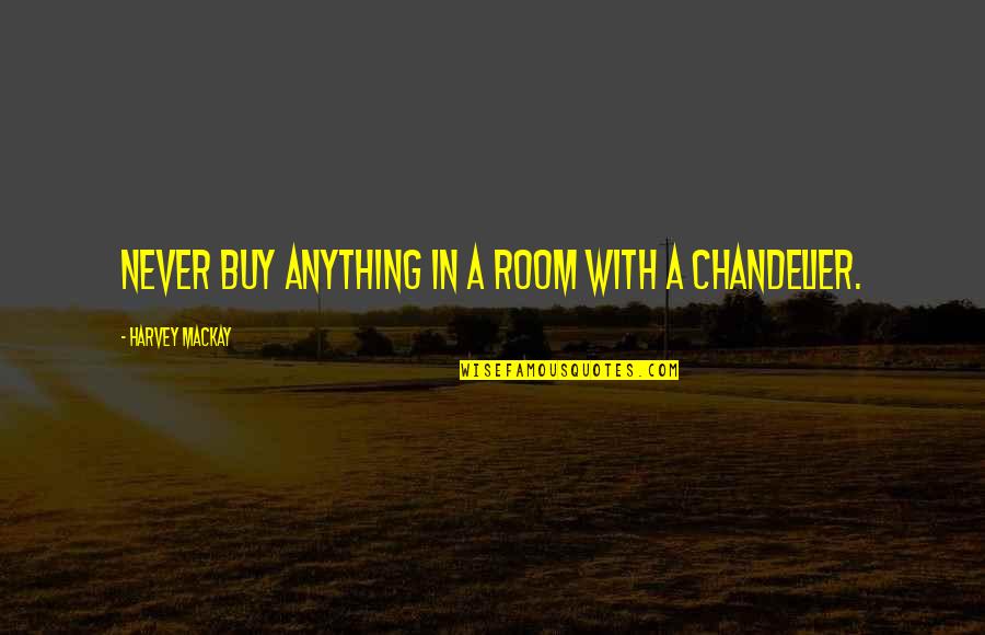 Seieing Quotes By Harvey MacKay: Never buy anything in a room with a