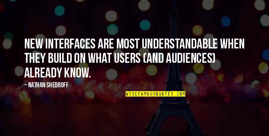 Seienden Quotes By Nathan Shedroff: new interfaces are most understandable when they build Seienden Quotes By Nathan Shedroff: new interfaces are most understandable when they build