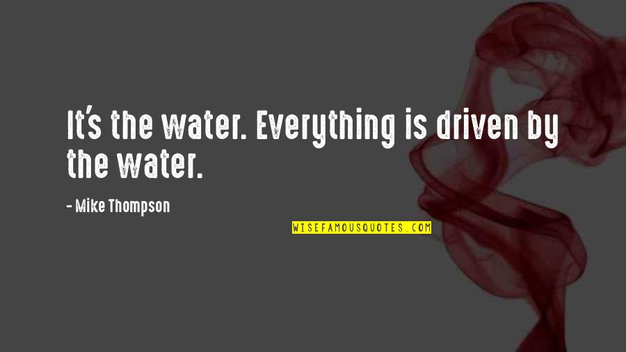 Seinfeld Calzone Quotes By Mike Thompson: It's the water. Everything is driven by the