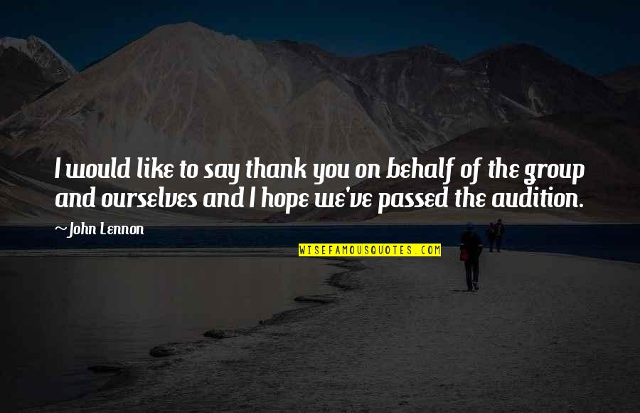 Seinfeld Milos Quotes By John Lennon: I would like to say thank you on Seinfeld Milos Quotes By John Lennon: I would like to say thank you on
