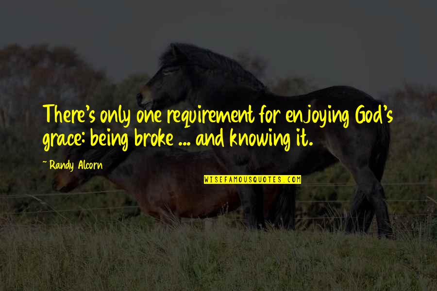Seinfeld My Fiance Quotes By Randy Alcorn: There's only one requirement for enjoying God's grace: