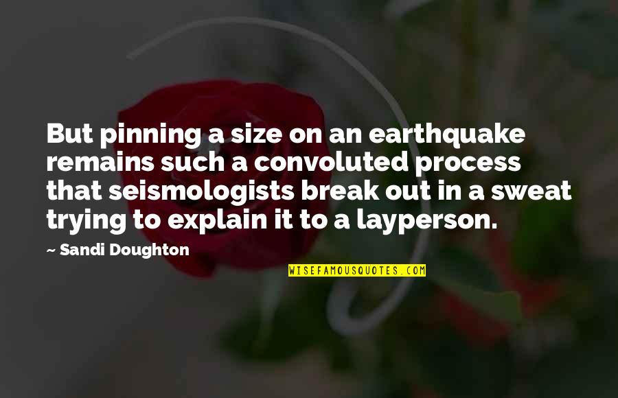 Seismologists Quotes By Sandi Doughton: But pinning a size on an earthquake remains