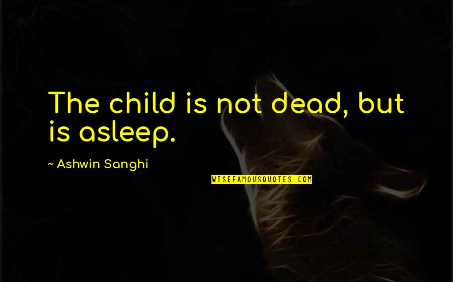 Sekielski O Quotes By Ashwin Sanghi: The child is not dead, but is asleep.