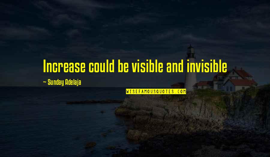 Sekka Sivantha Quotes By Sunday Adelaja: Increase could be visible and invisible