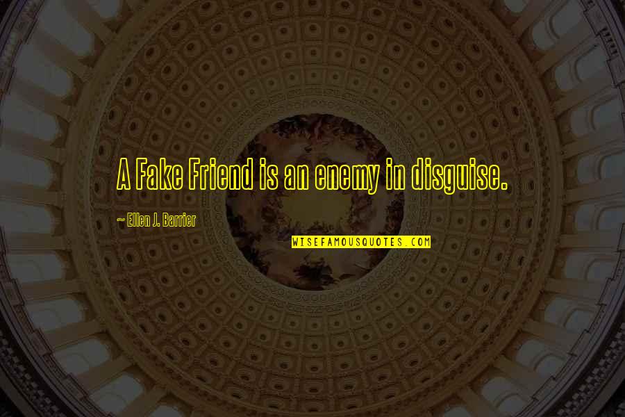 Sekou Odinga Quotes By Ellen J. Barrier: A Fake Friend is an enemy in disguise.