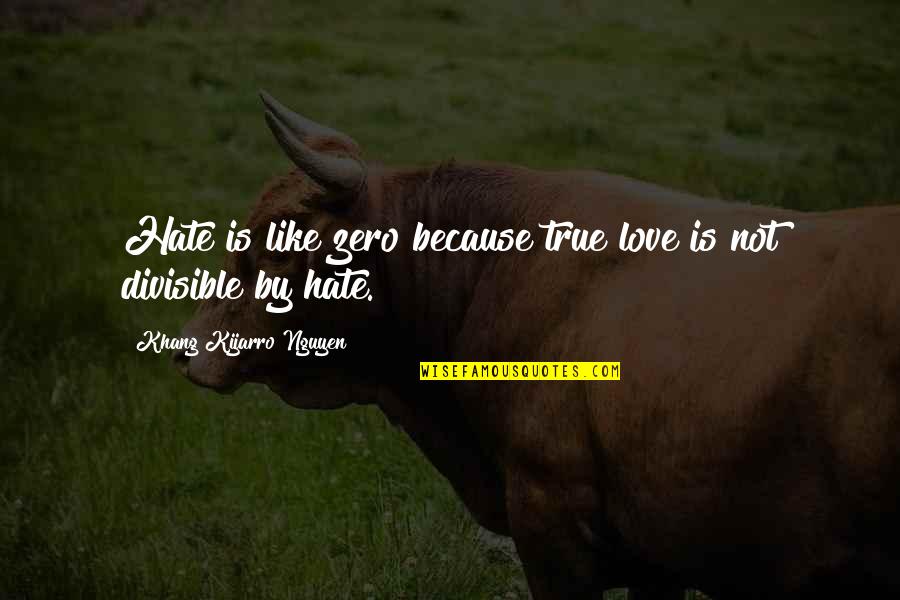 Sekou Odinga Quotes By Khang Kijarro Nguyen: Hate is like zero because true love is