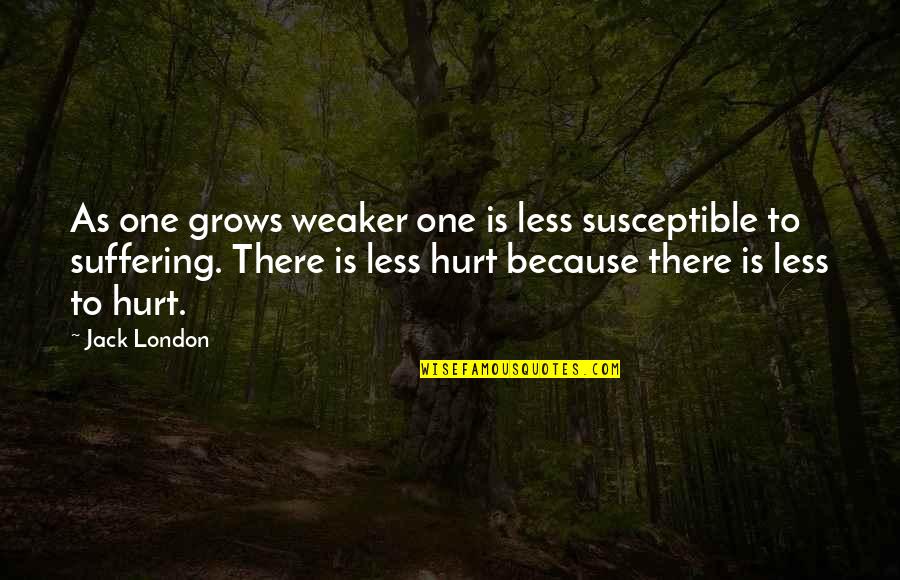 Sekumpulan Rantai Quotes By Jack London: As one grows weaker one is less susceptible