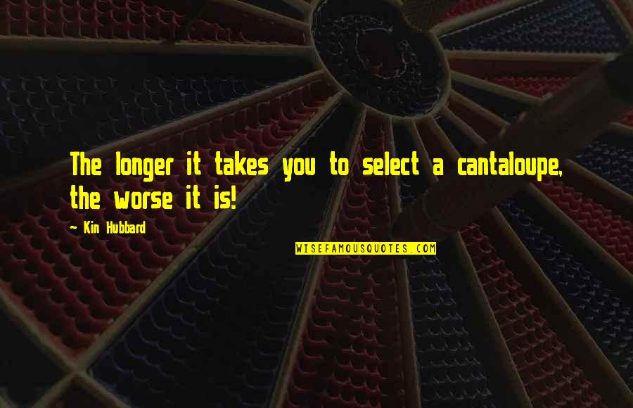 Select Quotes By Kin Hubbard: The longer it takes you to select a