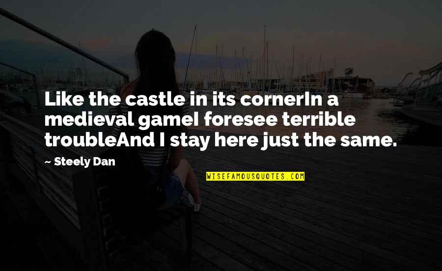 Seleo Protein Quotes By Steely Dan: Like the castle in its cornerIn a medieval
