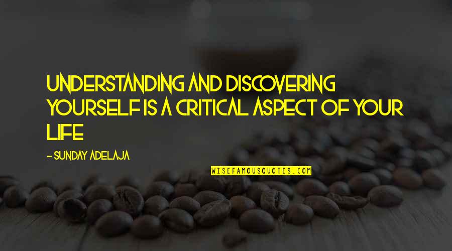 Self Critical Quotes By Sunday Adelaja: Understanding and discovering yourself is a critical aspect