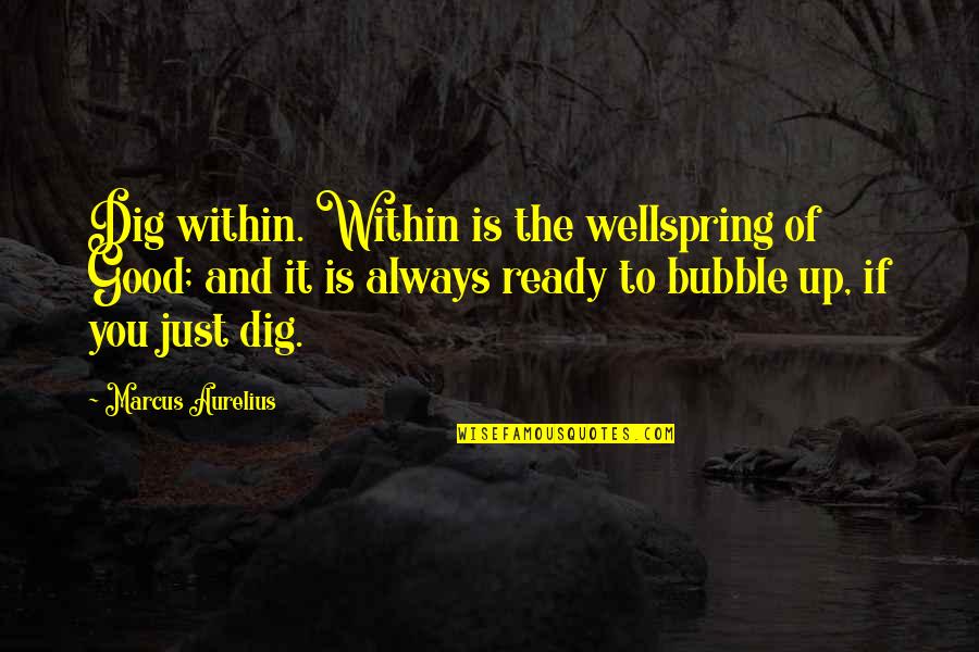 Self Discovery Quotes By Marcus Aurelius: Dig within. Within is the wellspring of Good;