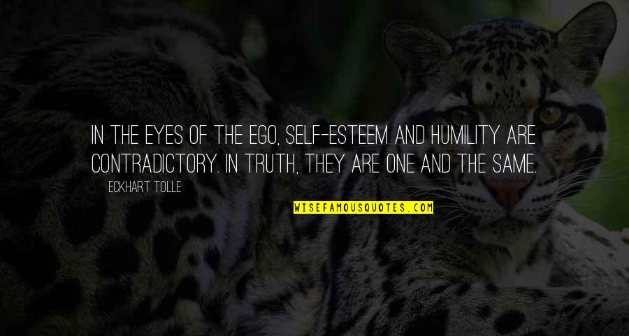 Self Ego Quotes By Eckhart Tolle: In the eyes of the ego, self-esteem and