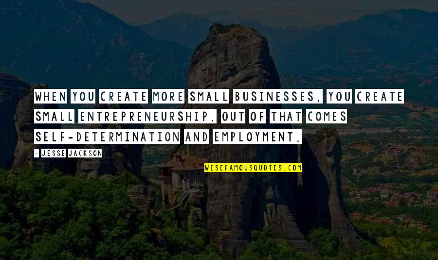 Self Employment Quotes By Jesse Jackson: When you create more small businesses, you create