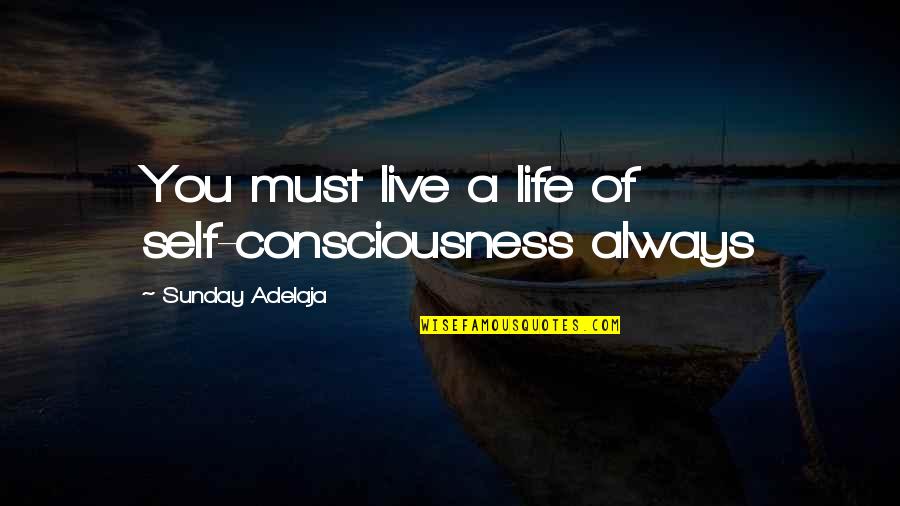 Self Employment Quotes By Sunday Adelaja: You must live a life of self-consciousness always