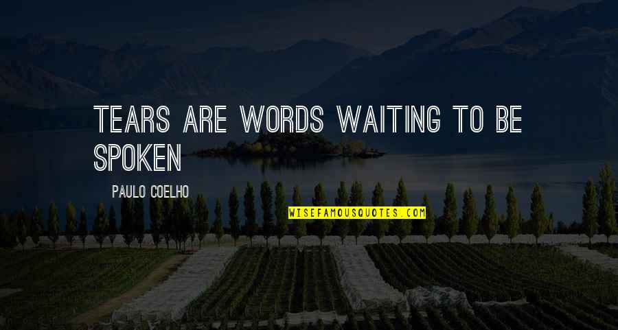 Self Gratifying Quotes By Paulo Coelho: Tears are words waiting to be spoken