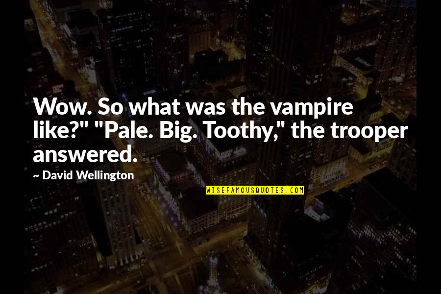 Self Promise Quotes By David Wellington: Wow. So what was the vampire like?" "Pale.