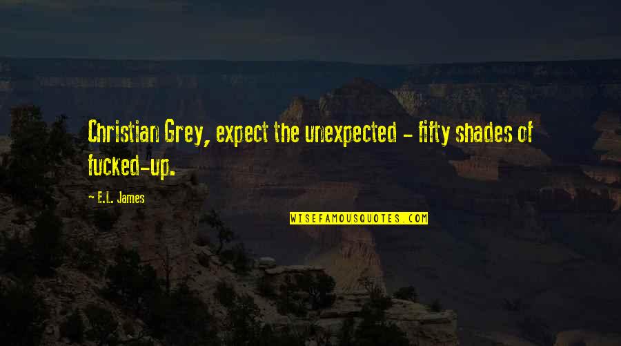 Self Respect Famous Quotes By E.L. James: Christian Grey, expect the unexpected - fifty shades