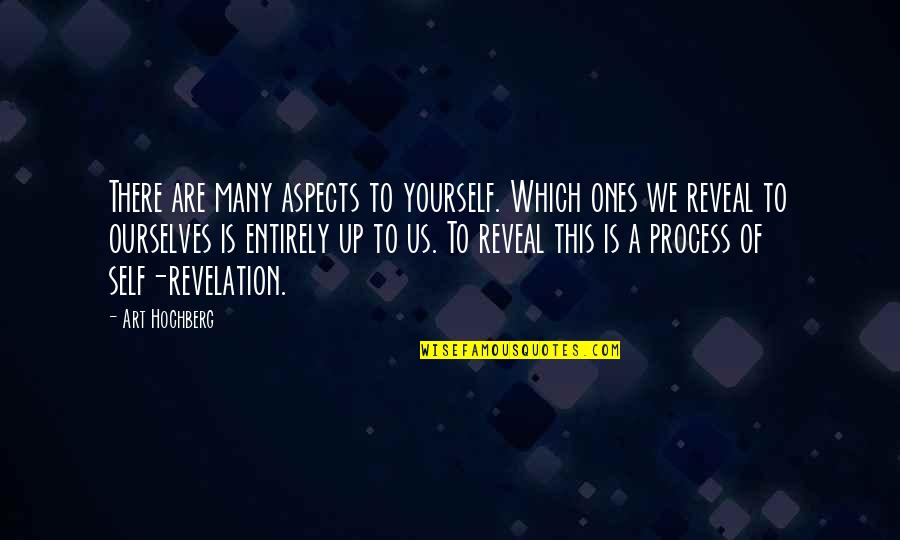 Self Revelation Quotes By Art Hochberg: There are many aspects to yourself. Which ones