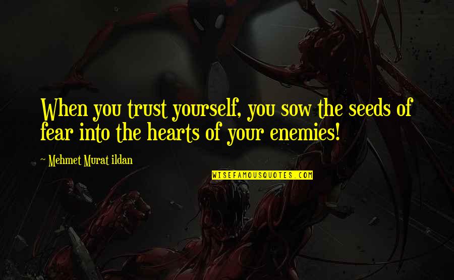 Self Trust Quotes By Mehmet Murat Ildan: When you trust yourself, you sow the seeds