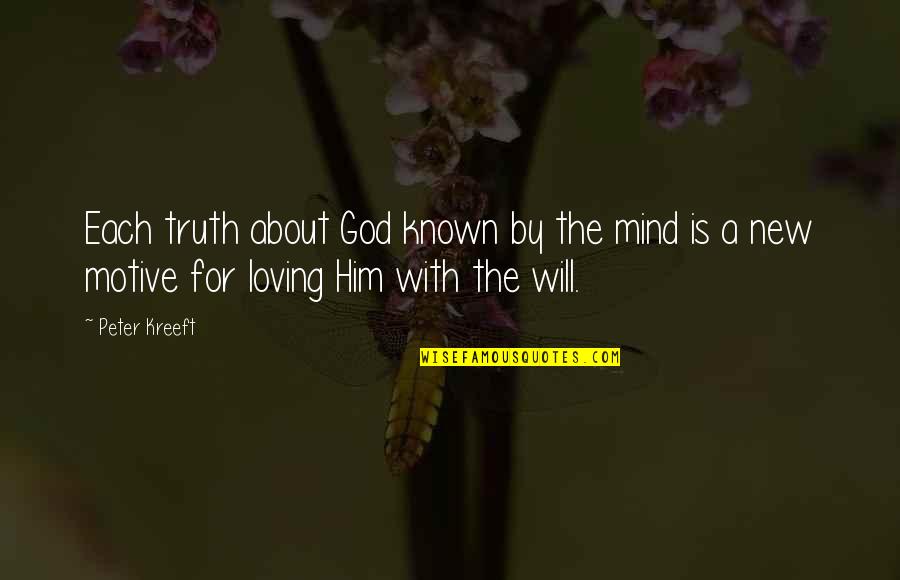 Selfie Pout Quotes By Peter Kreeft: Each truth about God known by the mind