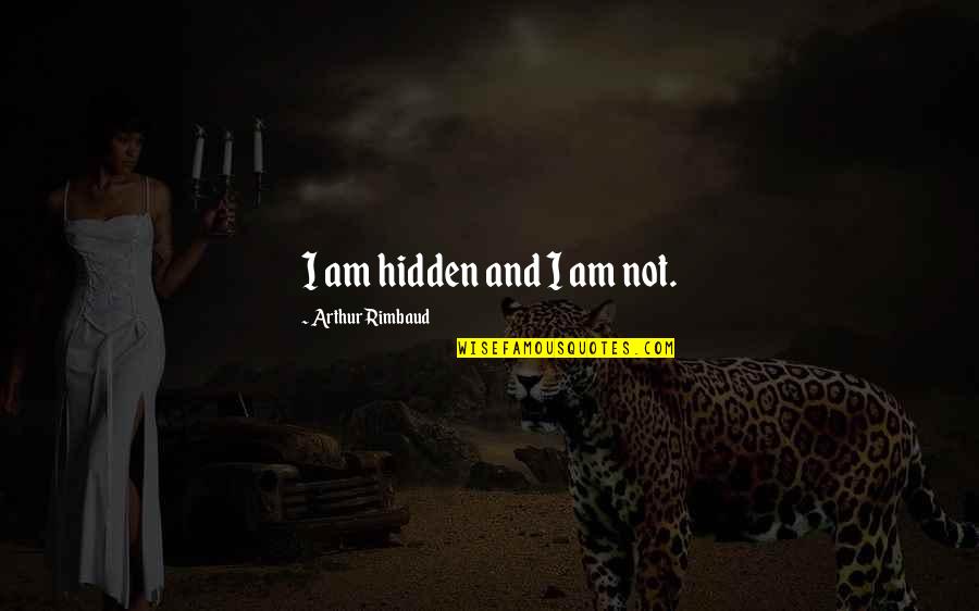 Selfish Reasons Quotes By Arthur Rimbaud: I am hidden and I am not. Selfish Reasons Quotes By Arthur Rimbaud: I am hidden and I am not.