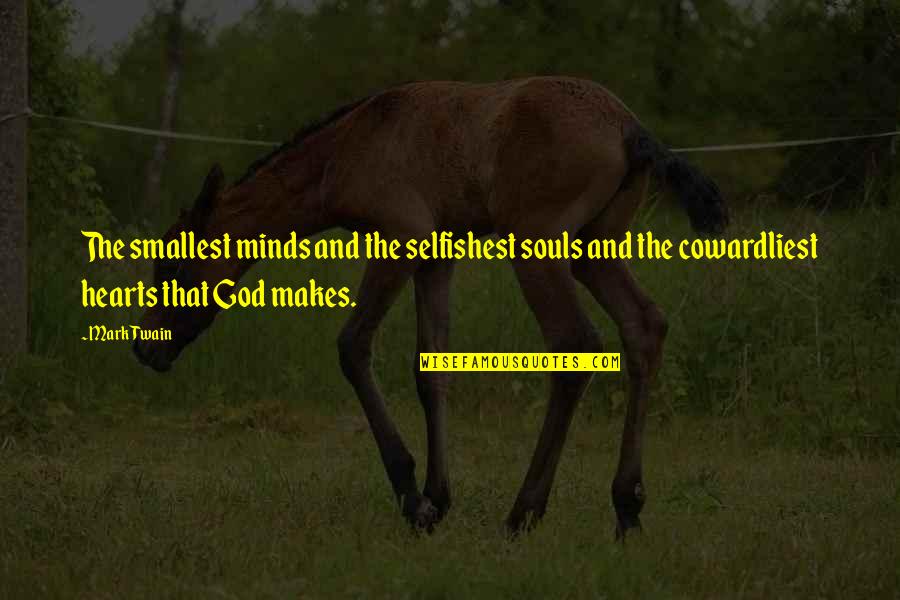 Selfishest Quotes By Mark Twain: The smallest minds and the selfishest souls and