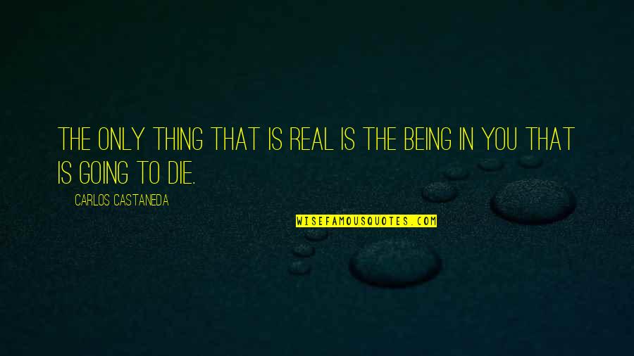 Selflessness In Sports Quotes By Carlos Castaneda: The only thing that is real is the