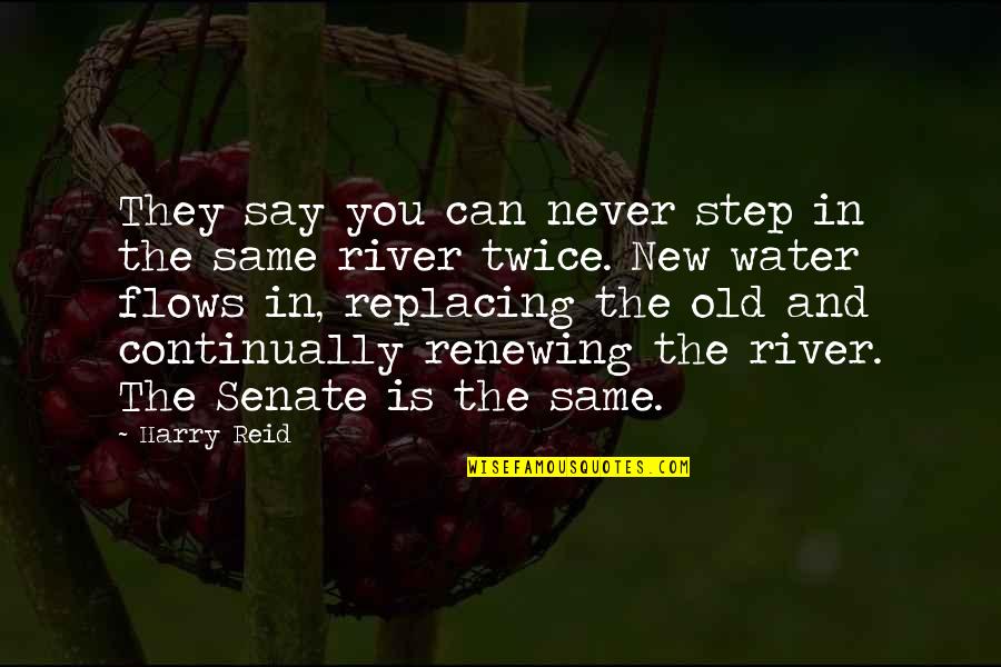 Selfmark Quotes By Harry Reid: They say you can never step in the