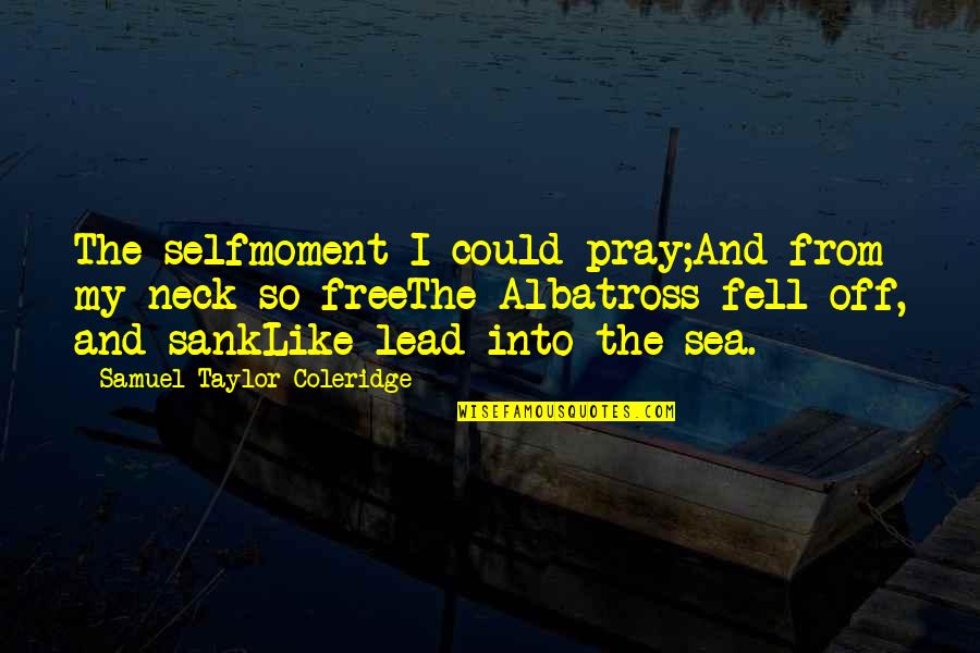 Selfmoment Quotes By Samuel Taylor Coleridge: The selfmoment I could pray;And from my neck