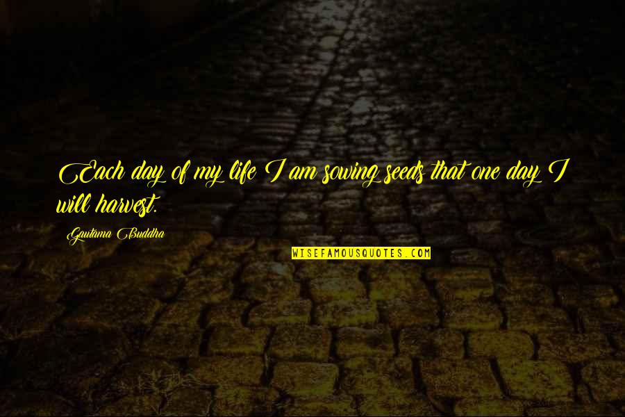 Selimovi Quotes By Gautama Buddha: Each day of my life I am sowing