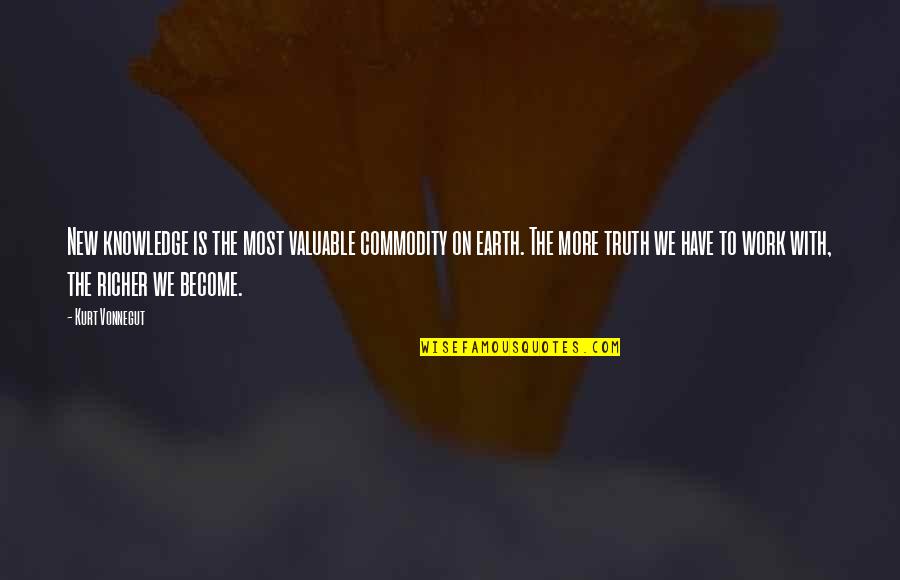 Seljak Guzii Quotes By Kurt Vonnegut: New knowledge is the most valuable commodity on