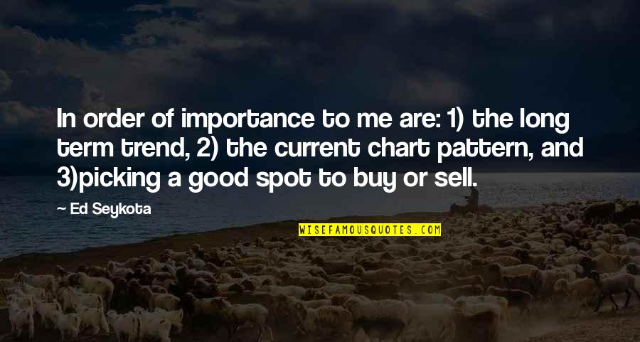 Sell Me Quotes By Ed Seykota: In order of importance to me are: 1) Sell Me Quotes By Ed Seykota: In order of importance to me are: 1)