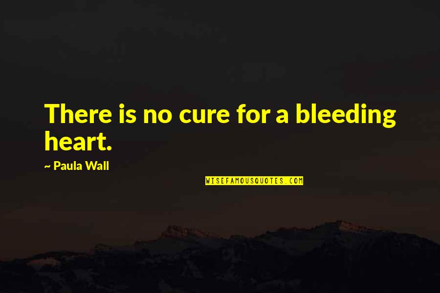Sellazre Quotes By Paula Wall: There is no cure for a bleeding heart.
