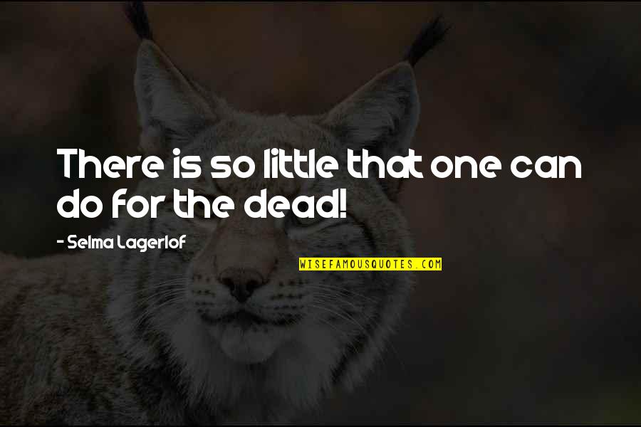 Selma Quotes By Selma Lagerlof: There is so little that one can do