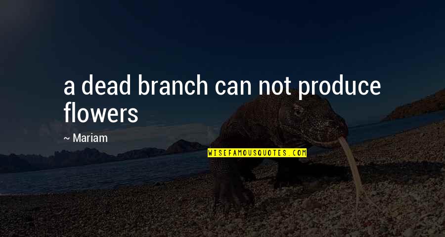 Semaan Khawam Quotes By Mariam: a dead branch can not produce flowers