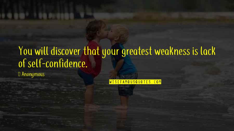 Semaili Serif Quotes By Anonymous: You will discover that your greatest weakness is