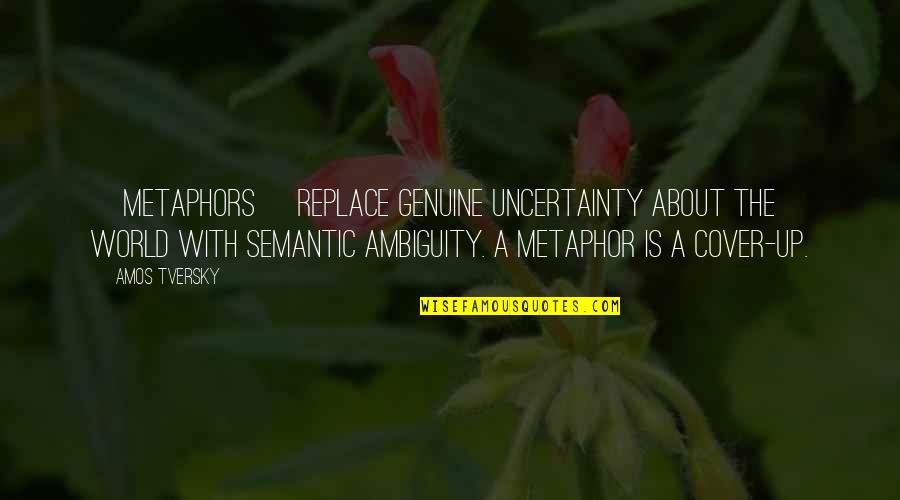 Semantic Quotes By Amos Tversky: [Metaphors] replace genuine uncertainty about the world with