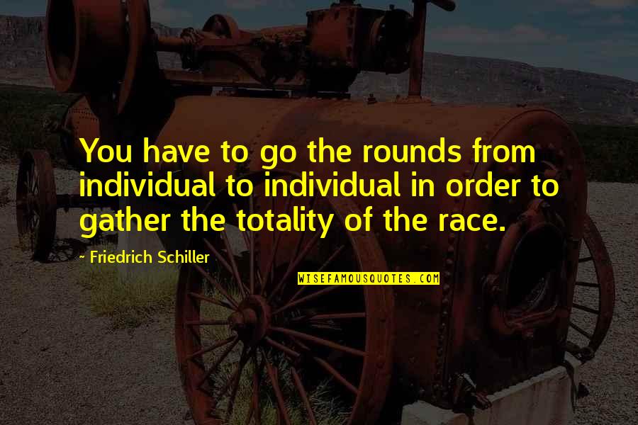 Semerkant Kapya Quotes By Friedrich Schiller: You have to go the rounds from individual