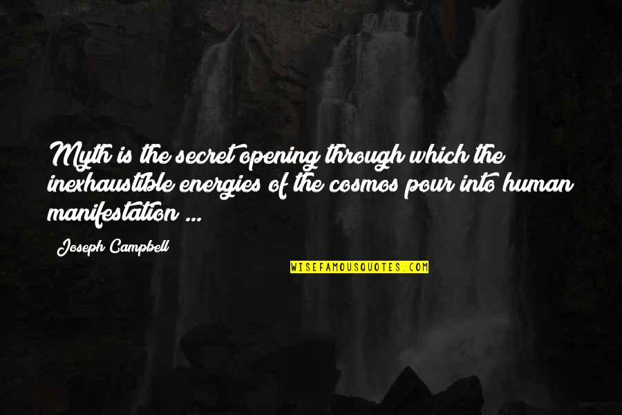 Semicircle Equation Quotes By Joseph Campbell: Myth is the secret opening through which the Semicircle Equation Quotes By Joseph Campbell: Myth is the secret opening through which the